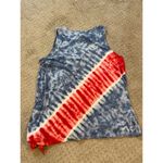 CHAPS  Red, White. & Blue Tie Dye Sleeveless Top XL Photo 6