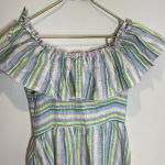 Gul‎ Hurgel Pastel Multicolored Striped Linen Midi Dress XS Pink Photo 6