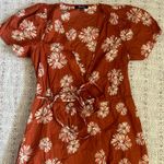 Madewell Floral Print Wrap Mini Dress In Rusty Torch Photo 2