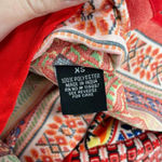 Tolani Collection Meghan Kaftan Dress Tunic Batwing Red Print Size XS Photo 13