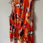 Rebecca Minkoff NWOT  Women's Sleeveless Floral Lace Trim Tank Top Orange small Photo 12