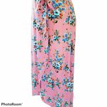 M.Fasis pink floral faux wrap skirt size small Photo 3