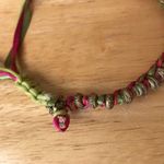 Macrame Anklet Handmade Bead Adjustable Boho VTG Photo 2