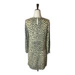 J.Crew J.‎ Crew Tan And Black Leopard Print Long Sleeve Pocket Front Shift Dress Size 4 Photo 5