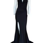 Jovani Black Corset Maxi Gown 5027 Size 2 NWT Photo 0