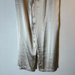 House of Harlow 1960 Satin Wide Leg Pants Elastic Waist Beige Medium Tan Photo 2
