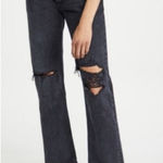 AGOLDE  Lana Mid Rise Straight Leg Jeans Black Distressed- Size 26 Photo 0