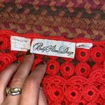 VINTAGE RED CIRCLE CUT OUT TUNIC / SWIM COVER UP DRESS Size L Photo 2