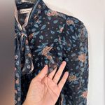 Ulla Johnson NWT Antoine Floral 100% Silk Sheer Ruffle Neck Tie Blouse Size 2 Photo 8