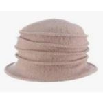 Scala Brand New  Women's Boiled Wool Cloche Hat with Flower Taupe Photo 3