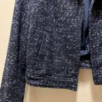Gap  Coat Sweater Navy Blue Button Cropped Tweed Wool Blend Collar Sz L Photo 3
