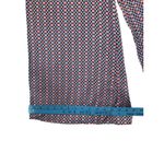 Anthropologie Maeve Women Wide Leg Cropped Pants Geometric Feminine Flirty Fun 4 Blue Photo 9