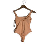 SKIMS Seamless Bodysuit Womens M Orange Fits Everybody Square Neck Faded Nectar Photo 4