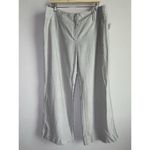 Cato Women’s Gray Linen Blend High Rise Dress Pants Size 16 Petite Stripes NEW Photo 3