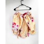 ASOS LUXE Drama Sleeve Structured Satin Off Shoulder Mini Dress in Floral Print Photo 3