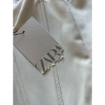 ZARA Corset Mini Dress Sz M Blogger Favorite Cream Off White Princess Core NWT Photo 7