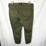 Torrid  Plus Size 18 Jeans Ankle Cropped Olive Green Button Fly Skinny Mid 1598 Photo 1