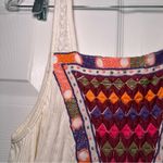 Urban Outfitters Cream Boxy Tank Top Women’s Small Embroidered Boho Summer Photo 1