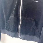 Juicy Couture x FOREVER 21 Black Velvet Velour 2 Piece Track Suit, Size Medium Photo 7