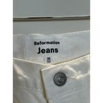 Reformation Women's Size 26 White Cynthia Floral Embroidered Straight Jeans NWT Photo 3