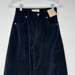 Madewell Superwide-Leg Pants in Black Corduroy Women's Size 23 NWT Contemporary Photo 2