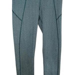 Under Armour  Teal Patterned HeatGear Mid-Rise Ankle Leggings Women's Small Photo 0