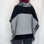 cupio Women's Shawl Wrap Poncho Black Grey Gray S/M S SM Small M Med Medium Warm Photo 1