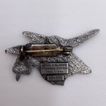 Birds and Blooms Set of 3 Pewter Pins Brooches Hummingbird Birdhouse Flowers Gray Photo 7