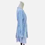 J. Crew Striped mini blue and white l dress with ruffle trim size 8 Photo 4