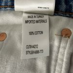 AGOLDE Skirt Womens 2 25" Blue Denim Pencil Straight Mini Skirt Distress Casual Photo 5