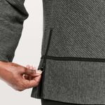 Lululemon On Repeat Mock Neck Sweatshirt Heathered Core Dark Grey Size 2 Photo 3