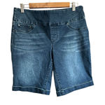 Natural Reflections Women Denim Shorts Comfort Stretch Elastic Waist Blue Size S Photo 0