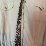 JM Collection  Beige Jacket with Leopard Accents Photo 4