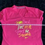 Nike Pink V-neckShirt Sleeve Dri-fit Gym Shirt Size Medium Photo 7