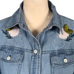 Star Wars Box Lunch blue denim long sleeve button down shirt women's size XS Photo 4