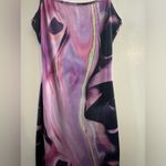Pretty Little Thing  SHAPE PINK ABSTRACT PRINT SLINKY SPAGHETTI STRAP MIDI DRESS Photo 3