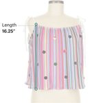 Queen of Sparkles, Rainbow Sequin Blouse Red Size M Photo 4