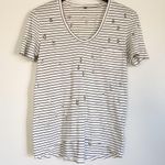 joe's jeans JOE’S Gilles Silk Blend V Neck Striped Tee Small Photo 2