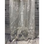 Tulle skirt embroidered 3D flowers scalloped hem size medium White Photo 11