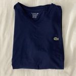 Lacoste Navy Blue V-Neck Shirt Photo 2