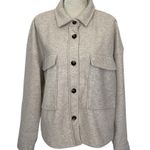 BeachLunchLounge BeachLunchLonge Taya Drop Shoulder Jacket Women’s Size XL Oatmeal Shacket Photo 1