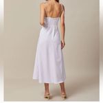 Rihoas White Striped Tie Shoulder Maxi Dress Black Size M Photo 4