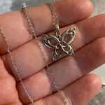 Sterling Silver Celtic Butterfly With Triquetras Necklace Photo 2