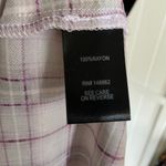 Torrid Womens Blouse 0 L 12 Berry Purple & Ivory Plaid Tie Front Midi Dolman NEW Photo 6