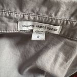 James Perse Standard  Womens 2 Contrast Ribbed Surplus Shirt Top Gray XSmall Photo 4