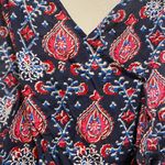 Lucky Brand Womens Tank Top M Medium 40” Boho Red White Blue Bohemian Print Photo 4