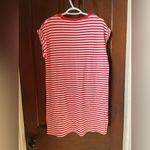 Sonoma women's extra large white / red striped shirt dress Photo 5