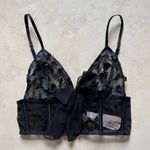 Victoria's Secret NWOT  Dream Angels Black Sexy Floral Front Bow Bra Bralette Photo 1