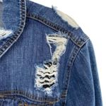 Unpublished  Women’s Distressed Denim Jean Jacket Photo 5