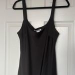 Glamorous NWT  Black Satin Bias- Cut Asymmetric Dress Size Medium Photo 1